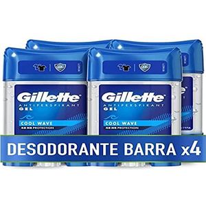 Gillette Clear Cool Wave anti-transpirant deodorant voor heren, 4 x 70 ml