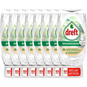 Dreft Max Power afwasmiddel Pure & Clean (8 flessen van 370 ml)