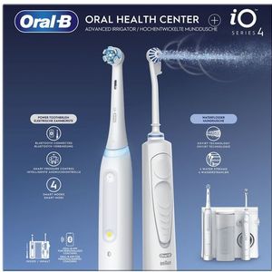Oral-B iO4 & OxyJet Volwassene Roterende-oscillerende tandenborstel Wit
