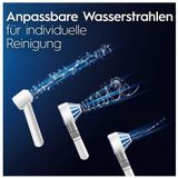 Oral-B Oral Health Center monddouche, watertandzijde, 1 Oxyjet kanule, 1 WaterJet kanule, 1 elektrische tandenborstel iO6, 2 borstels