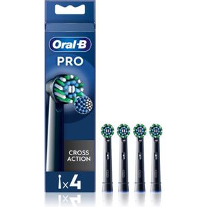 Oral B PRO Cross Action Vervangende Opzetstuk voor Tandenborstel Black 4 st