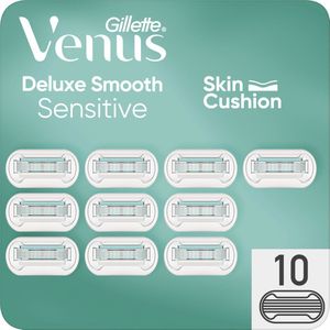 Gillette Venus Deluxe Smooth Sensitive - 10 Scheermesjes - Voor Een Gladde Scheerbeurt - Brievenbusverpakking