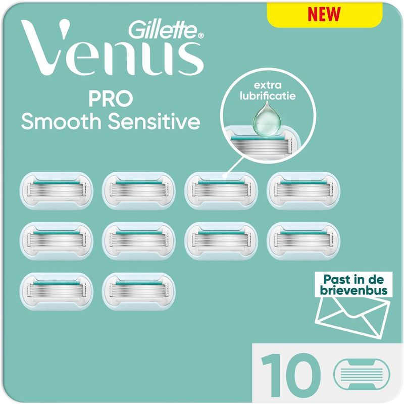Gillette - Venus Deluxe Smooth Sensitive - Navulmesjes - 10 Stuks