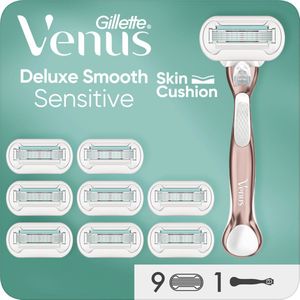 Gillette - Venus Deluxe Smooth Sensitive - Scheermes - 9 Stuks - Voor Gevoelige Huid