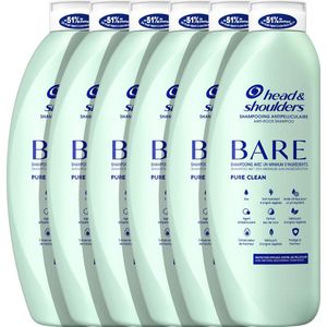 6x Head & Shoulders Shampoo Bare Pure Clean 400 ml