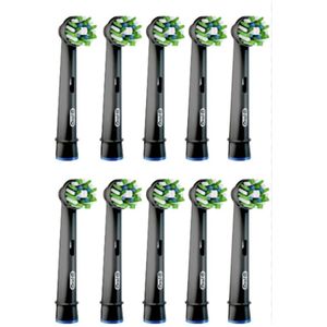 Oral-B Cross Action Zahnbürstenköpfe – Schwarz – 10er-Pack