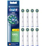 Oral-B Pro CrossAction 8 stuks elektrische tandenborstels, bovenste tandreiniging met innovatieve X-vormige borstelharen, originele Oral-B tandenborstelopzetstuk, gemaakt in