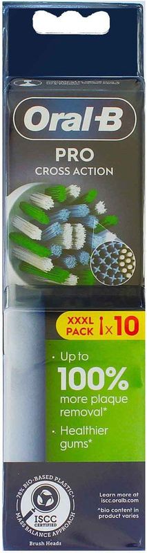 Oral B PRO Cross Action Opzetborstels Wit | 10 stuks