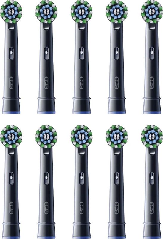 Oral-B Cross Action Pro - Opzetborstels Zwart - Met CleanMaximiser Technologie - 10 Stuks - Brievenbusverpakking