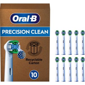 Oral-B Pro Precision Clean Opzetborstels voor elektrische tandenborstel, 10 stuks, tandenreiniging, X-borstels, origineel Oral-B tandenborstelopzetstuk, brievenbus-compatibele verpakking, ontworpen in