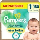 Pampers Harmonie Luiers - Maat 1 (2kg-5kg) - 180 Luiers - Maandbox