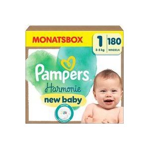 Pampers Harmonie Luiers - Maat 1 (2kg-5kg) - 180 Luiers - Maandbox