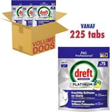 3x Dreft Platinum Vaatwastabletten All-in-One Citroen 75 stuks
