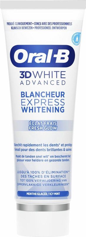 Oral-B Tandpasta 3DWhite Advanced Express Whitening Fresh Glow 75 ml