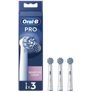 Oral-B - Pro Sensitive Clean - Reserveborstels - 3 Stuks - Compatibel met Alle Oplaadbare Tandenborstels