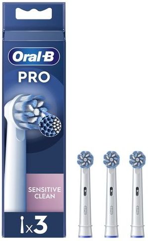 Oral-B - Pro Sensitive Clean - Reserveborstels - 3 Stuks - Compatibel met Alle Oplaadbare Tandenborstels