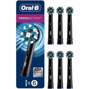 Oral-B CrossAction 8006540887165 opzet borstel 6 stuk(s) Zwart