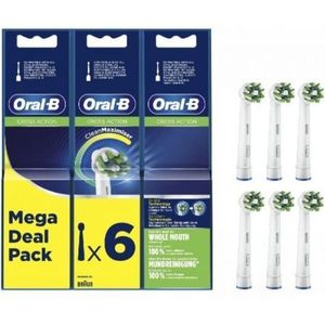 Oral-B - PRO Cross Action - Opzetborstels - 6 stuks - CleanMaximiser-technologie