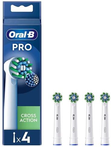 Oral-B Cross Action Pro - Opzetborstels - Met CleanMaximiser Technologie - 4 Stuks
