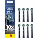 6x Oral-B Opzetborstels Pro Cross Action Zwart 8 stuks