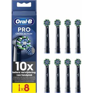 6x Oral-B Opzetborstels Pro Cross Action Zwart 8 stuks