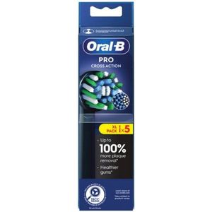 Oral-B - Cross Action Zwart Opzetborsteltjes - 5 Stuks
