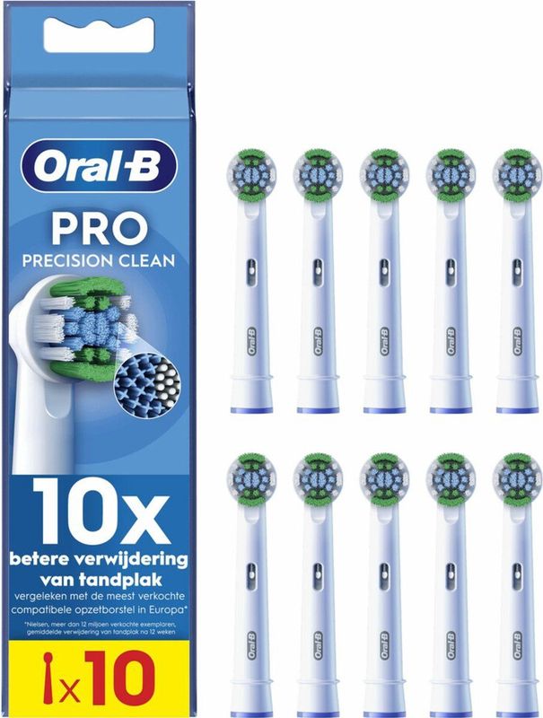 Oral-B - Precision Clean Pro - Opzetborstels - 10 Stuks - CleanMaximiser Technologie