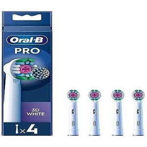 Oral-B Pro 3D White Opzetborstels voor elektrische tandenborstels, 4 stuks