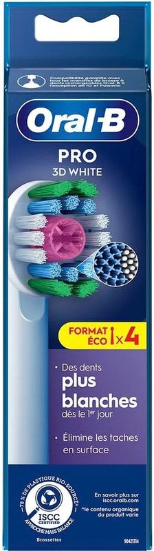 Oral-B 3D White Pro - Opzetborstels 4 Stuks