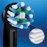 Oral-B - CrossAction - Opzetborstels - Zwart - 2 Stuks