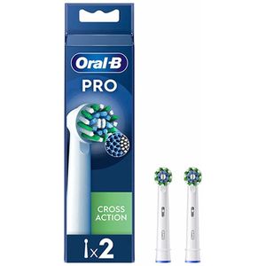 Oral-B - Cross Action Pro - Opzetborstels - 2 Stuks - CleanMaximiser Technologie