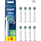 Oral-B - Pro Cross Action - Opzetborstels - 8 Stuks - X-vormige Filamenten