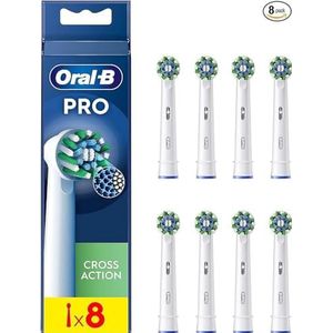 Oral-B - Pro Cross Action - Opzetborstels - 8 Stuks - X-vormige Filamenten