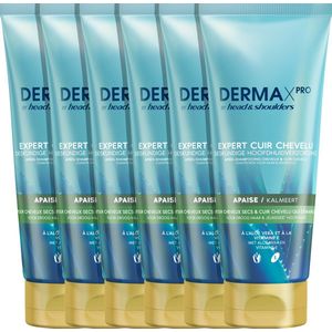 DERMAxPRO by Head & Shoulders APAISE Conditioner, voor droog haar en jeukende hoofdhuid, met cactusextract, aloë vera en vitamine E, 6 x 200 ml