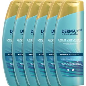 6x Head & Shoulders Anti-roos Shampoo DERMAxPRO Hydrateert 225 ml