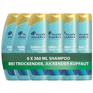 Head & Shoulders DERMAXPRO Kalmerende, anti-roos shampoo voor mannen en vrouwen (6 x 360 ml), met cactus-extract, actieve aloë en vitamine E, tegen jeukende en droge hoofdhuid