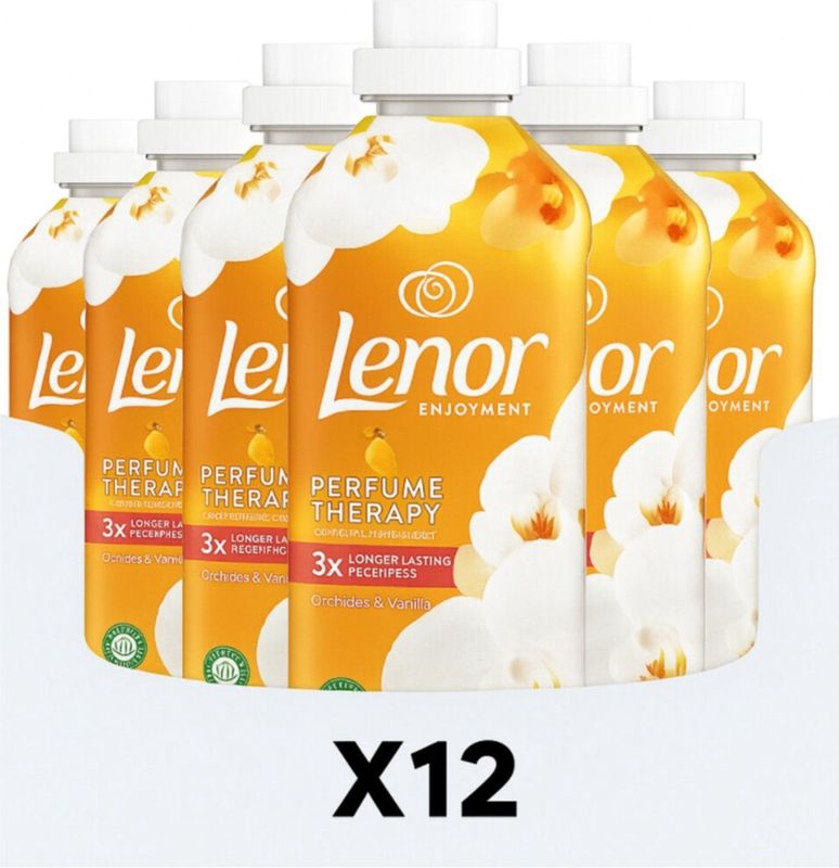 Lenor - Wasverzachter - Orchidee & Vanilla - 37 Wasbeurten - 12 x 925 ml - Voordeelverpakking