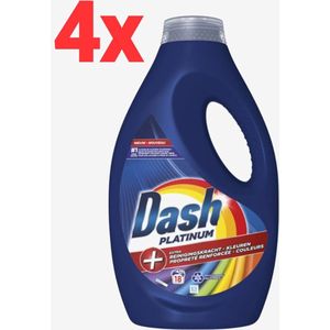 Dash Vloeibaar Wasmiddel Platinum Color 4 x 18 Wasbeurten 4 x 810 ml