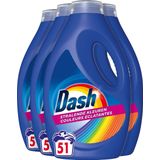 Dash - Vloeibaar Wasmiddel - Kleur - 4 x 51 Wasbeurten Voordeelverpakking