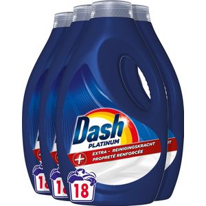 Dash Platinum - Vloeibaar Wasmiddel - met extra reinigingskracht - 4 x 18 Wasbeurten Voordeelverpakking