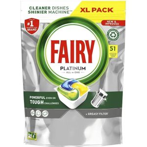 Fairy All In One Platina Vaatwastabletten - 51 stuks