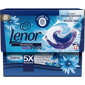 4x Lenor Wasmiddel All-in-1 Pods Zeebries 12 stuks