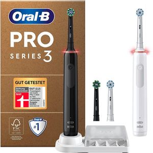 Oral-B Pro Series 3 - Elektrische Tandenborstel - Zwart - Duopack - 4 Opzetborstels