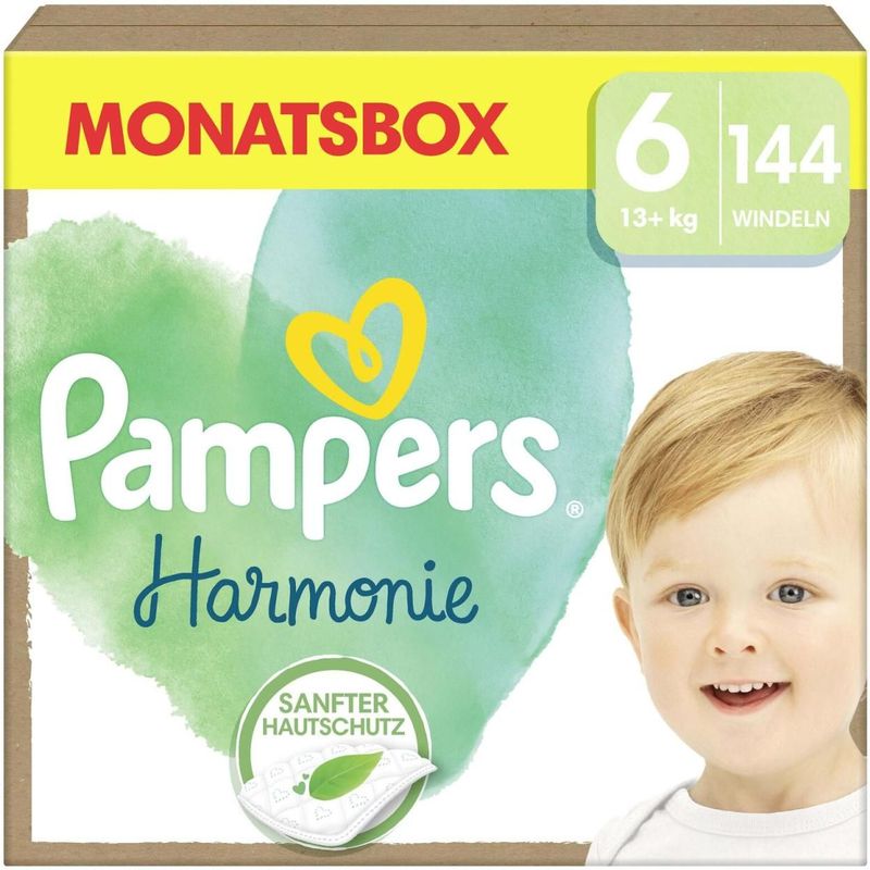 Pampers Harmonie Luiers - Maat 6 (13kg+) - 144 Luiers - Maandbox