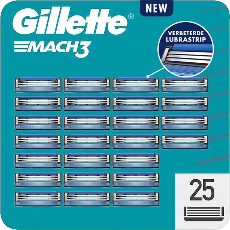Gillette Mach 3 Scheermesjes - Voor Mannen - 25 stuks