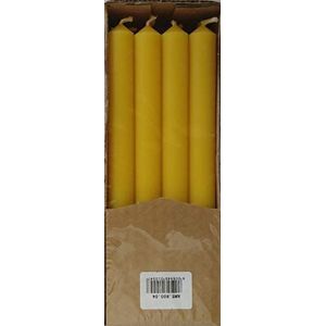 Cereria di Giorgio Cilindrische kaarsen in volledige kleur Ø 1,9 cm 12 stuks - geel