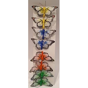 Set van 8 vlinders 6 x 4 cm