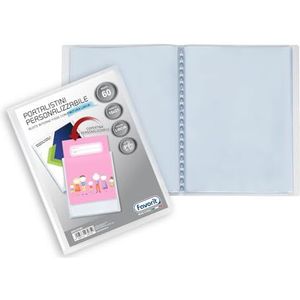Favorit, Showmap A5, personaliseerbaar, 60 gladde enveloppen, voorvak, 15 x 21 cm, transparant