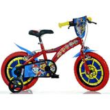 Dino Kinderfahrrad Paw Patrol 14 Zoll, 1 Gang, mit Stützrädern, Trinkflasche und Frontschild