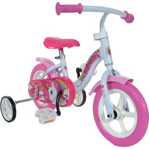 Dino Bikes Kinderfiets Eenhoorn 10 Inch roze Dino Kinderfiets